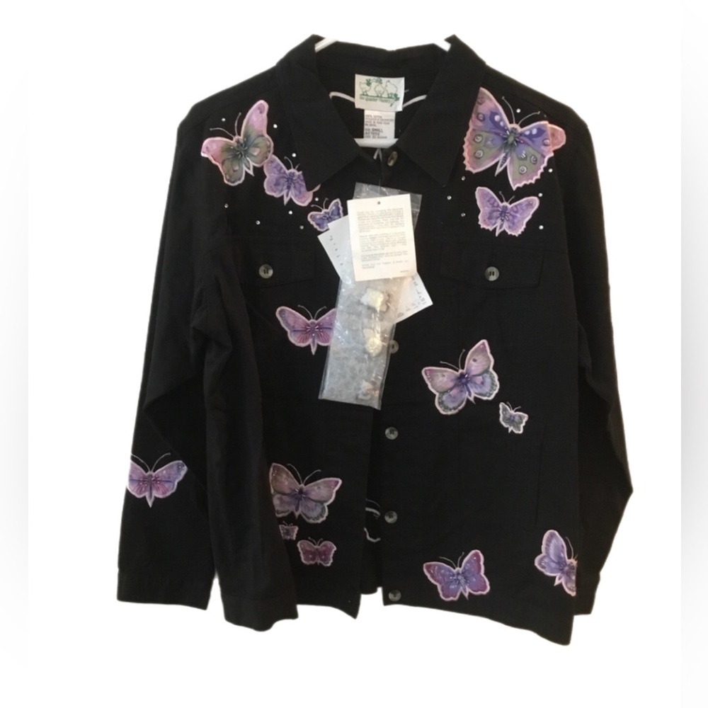 Quacker Factory Black Cotton Shacket